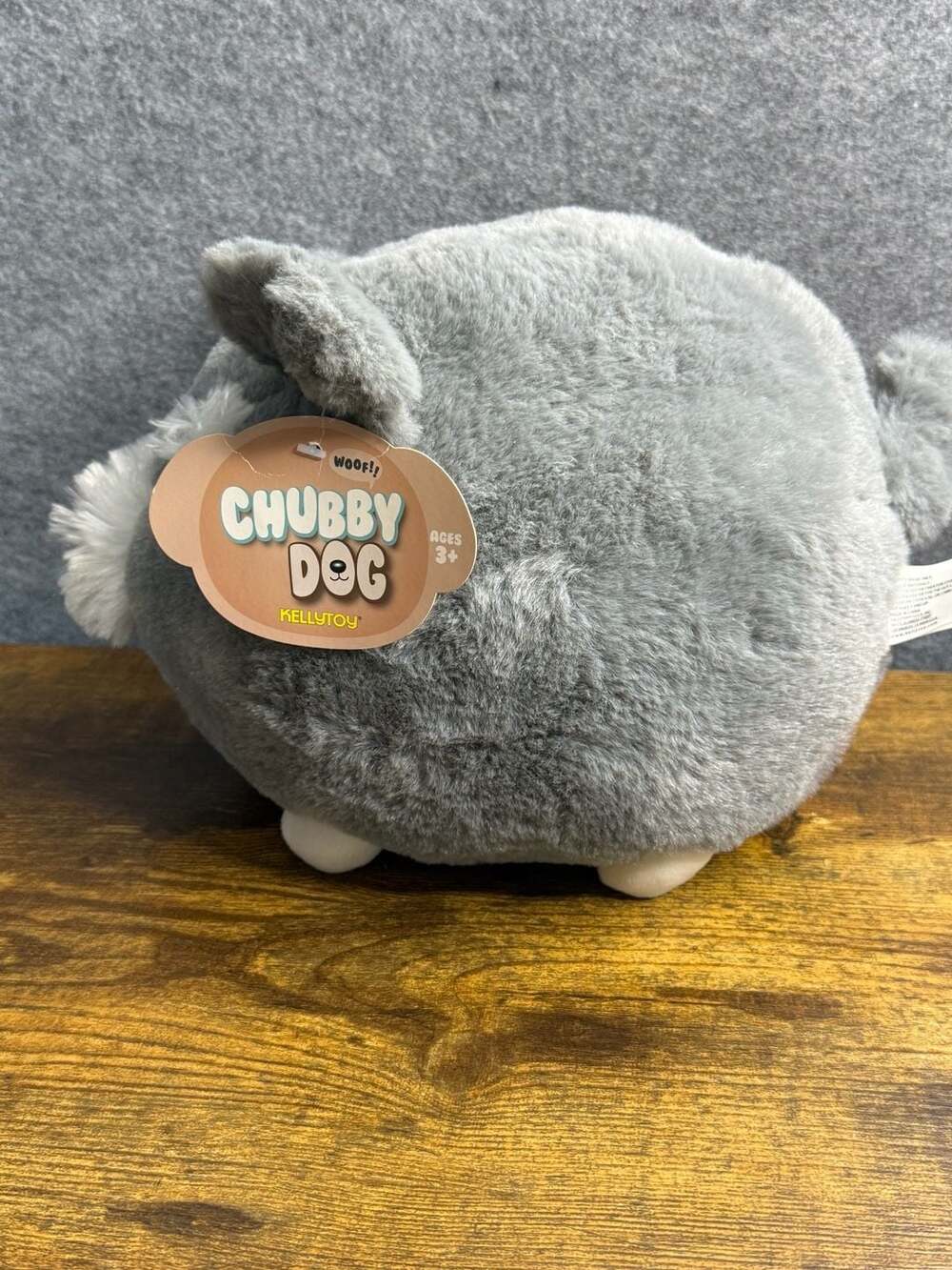 Kellytoy Chubby Dog Gray Schnauzer Plush Stuffed Animal - Picture 2 of 4